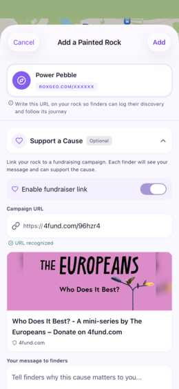 Support a cause