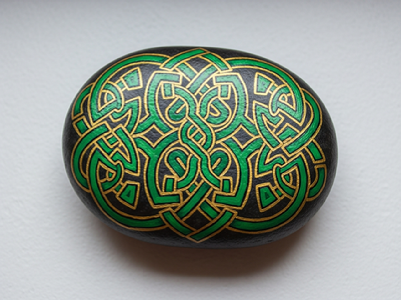 Celtic Knot Rock Painting