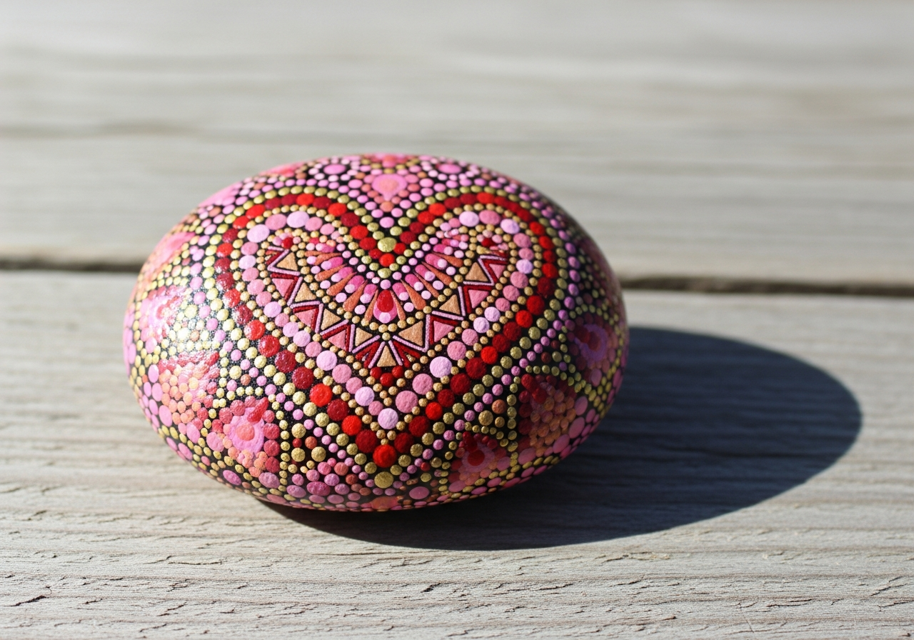 Gratitude Heart Rock Painting