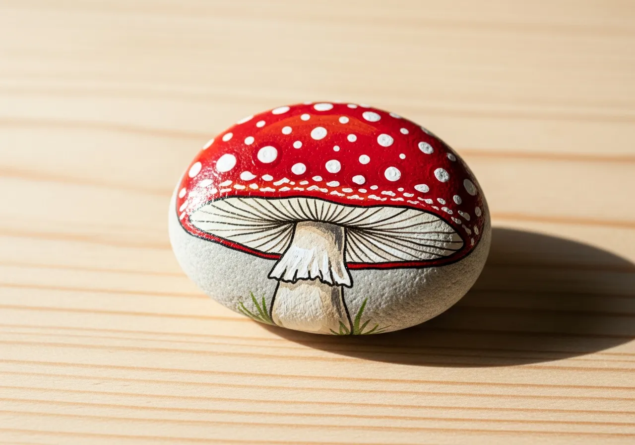 Mushroom Rock Painting