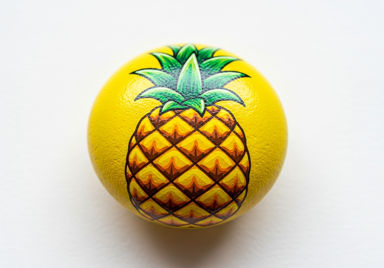 Pineapple Rock Painting