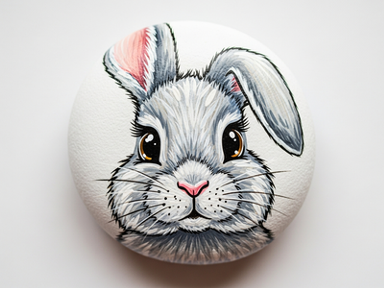 Rabbit Rock Painting