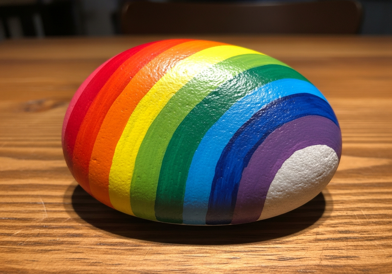 Rainbow Rock Painting