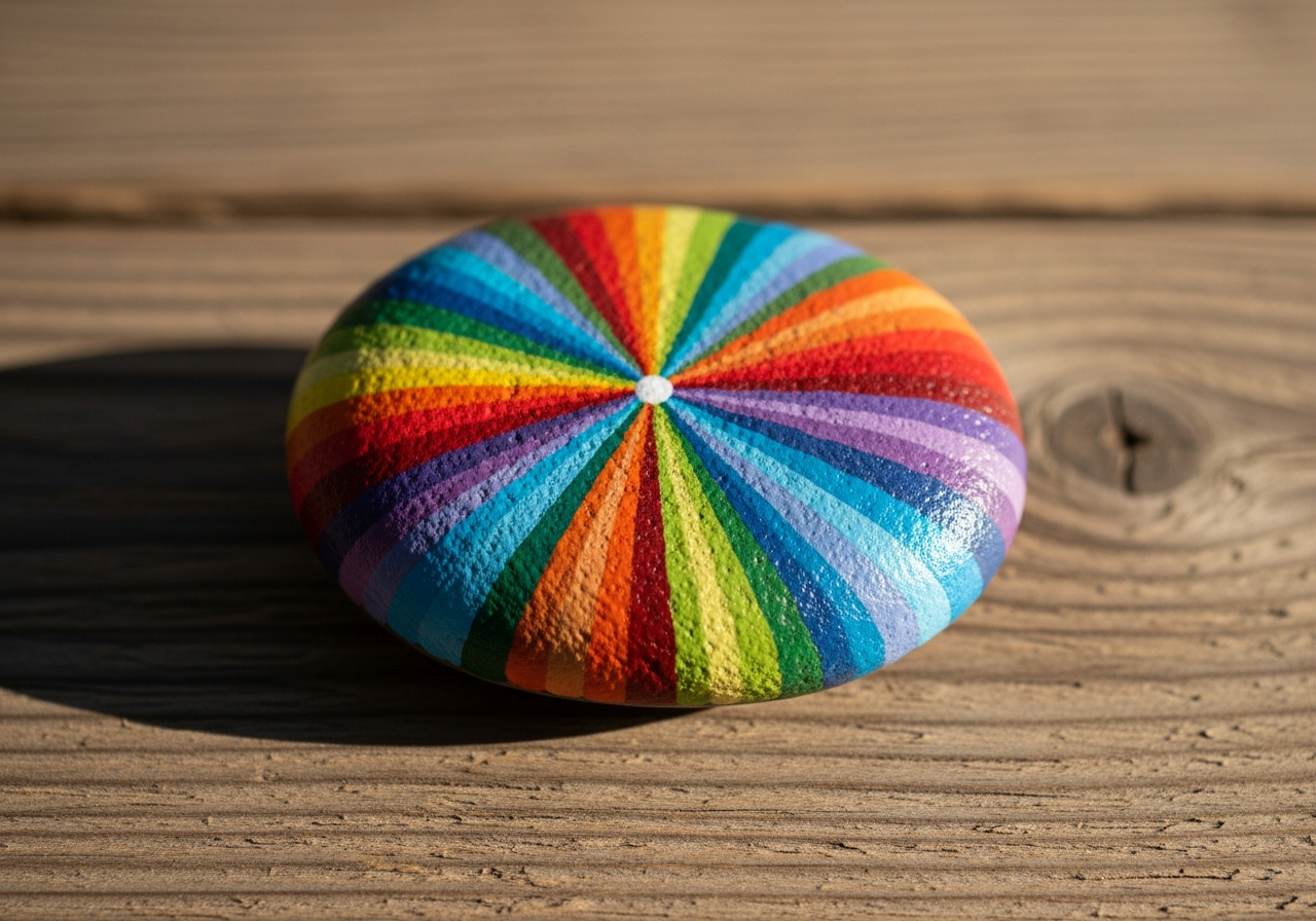 Spiral Rock Painting