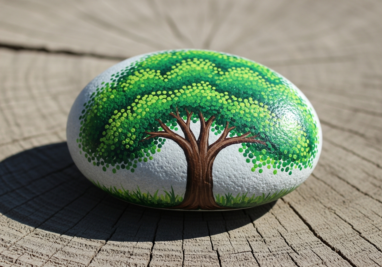 Tree Rock Painting