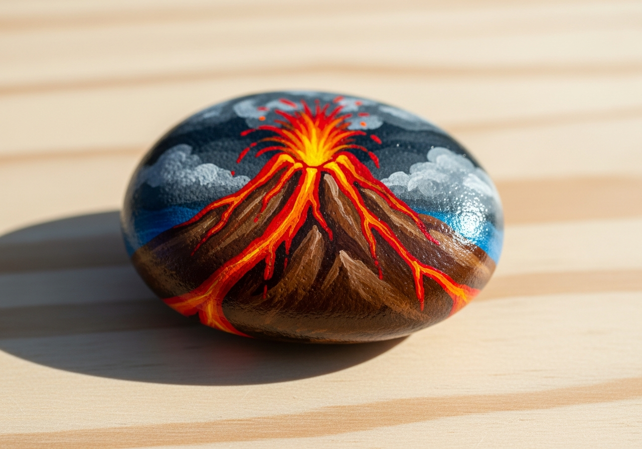 Volcano Rock Painting